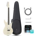 Electric Guitar Inspire 39" Smart Electric Carbon Fiber Guitarra with 15W Wireless Speaker, 20 Distinct Tones, Onboard Presets, Charging Cable, Adjusting Wrench, and Gig Bag