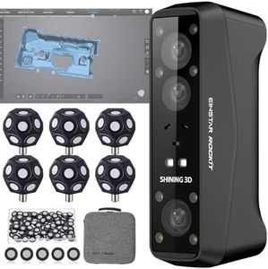 Shining3D [ Einstar Rockit Wireless Laser 3D Scanner ] with Scanning Software, 38 Laser Lines, 7 Parallel Laser Lines, 0.05mm HDR for Reverse Engineering, Manufacturing and Art