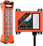 110-460V Wireless Crane Remote Control Industrial Radio 220V 380V Electric Hoist Crane Bridge Crane Gantry Crane Remote Control 12 Channel Buttons Channels -1 Transmitter 1 Receiver