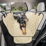 4Knines Dog Seat Cover with Hammock for Full Size Trucks and Large SUVs - Tan Extra Large - USA Based Company