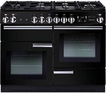 Rangemaster Professional Plus PROP110DFFGB/C 110cm wide Dual Fuel Range Cooker with Gas Hob - Black/Chrome - A/A Rated