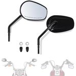 FOVPLUE Rear View Mirrors,Left And R for 1982-2023 Sportster Dyna Softail Touring Road Glide Electra Glide Road King Street Glide Fltrx Flhr Flht Flhx Models,for Harley Davidson Side Mirrors Black