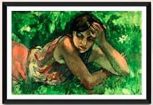 Tallenge Hungarian Gypsy Girl By Amrita Sher-Gill Large Framed Digital Print (20 x 30 inches)