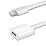 Lightning Extension Cable for iPhone iPad, 6FT [Apple MFi Certified] iPhone Charger Extension Cable Male to Female Connector, Lightning Cable Extender Support Charge+Audio+Video+Data Transfer, White