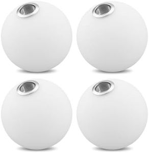 4Pcs Lighting Replacement Glass Lampshade Fit for G9 Bulb，4 Inch Milky White Glass Dome Cover Round Globe