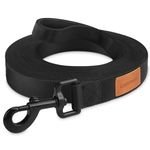 Looxmeer Training Leads for Dogs, 15m/49ft Nylon Long Line Dog Lead for Large Medium Small Dogs, Recall Obedience Dog Training Lead, Padded Handle & Storage Bag, Pet Leash for Tracking Camping Walking