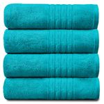 GC GAVENO CAVAILIA Extra Large Bath Sheet - Egyptian Cotton Towels Jumbo Bath Sheet - 4 Pack Water Absorbent & Quick Dry Towel Set, Teal