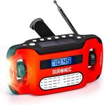 Duronic Solar Radio Apex, Wind Up Radio, Survival Equipment, Dynamo AM/FM Emergency Weather Small Portable Radio with Battery for Camping, Hiking, Fishing, Outdoor Festivals, Emergencies