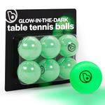 Brightz Glow in The Dark Ping Pong Balls, 6-Pack - Green Colored Neon Ping Pong Balls - Official Size & Weight 40mm Table Tennis Balls - Durable High Performance - Next Level Fun