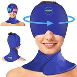 Ease Essence Migraine Relief Cap and Gel Ice Pack Wrap for Neck and Cervical Pain, Migraine Relief Hot and Cold Hangover Cap, 360° Fit, Migraine Ice Mask for Sinus, Puffy Eyes, Best Home Health Gift