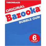 Bazooka Bubble Gum Original Nostalgia Mini-Wallet Pack - 6 Count (Pack of 12)