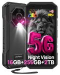Ulefone Armor X32 Pro 5G Rugged Smartphone, 16GB+256GB/2TB, 64MP+25MP Night Vision, Android 14, 3 Cards Slots, 5.65" 90Hz Corning Gorilla Glass, Dual SIM Unlocked Waterproof Mobile Phones NFC Black