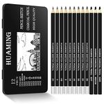 PACETAP Professional Drawing Sketching Pencil Set,12 Pieces Drawing Pencils Set Art Drawing Graphite Pencils B,2B,4B,5B,6B,8B,H,2H,HB,SOFE,Medium,Hard,Ideal for Drawing Art, Sketching, Shading