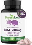 ForestLeaf DIM Supplement for Women & Men - DIM 300mg Per Capsule with BioPerine for Highest Absorption - Diindolylmethane for Metabolism Balance and Support, Detox, Menopause Relief (90 Capsules)