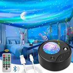 2024 Upgraded Northern Lights Galaxy Projector 5 in 1 Multicolor Star Aurora Projector Sensory Lights, Music Sync, Bluetooth, White Noise and Timer for Kids and Adult Gifts
