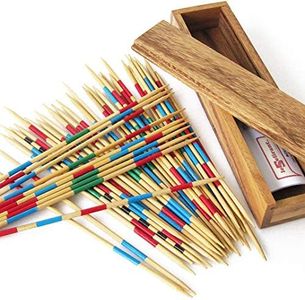 Jeu de MIKADO dans un coffret en bois massif pour 2 à 6 joueurs à partir de 5 ans. Aux normes CE, marque française le Délirant®. Jeux de société familial de Voyage rangement facile, qualité supérieure