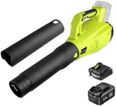SnapFresh Leaf Blower Cordless - 350 CFM Electric Leaf Blower with 4.0Ah Battery & Fast Charger - Lightweight & 2-Speed - 20V Battery Powered Leaf Blowers for Lawn Care/Yard/Garden/Patio