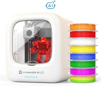 AI-Powered 3D Printer for Kids, 3D Printer with 8 PLA Filament Set, AI Design App, Huge Toy Library, Up to 400mm/s Faster Speed, W/ 16+ Mini 3D Design Module, App Control, X-Maker Joy AI+