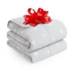 Dreamscene Star Teddy Fleece Weighted Blanket, Soft Fluffy Quilted Throw, Silver Grey, 100 x 150cm - 3kg (Disclaimer:Only suitable for age 3+years)