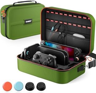 COOWPS Switch 2 Case for Nintendo Switch 2, with 4Pcs Thumb Grips, 20 Game Card Slots, Portable Full Protection All In One Travel Storage Case for Switch 2 Console Pro Controller Accessories