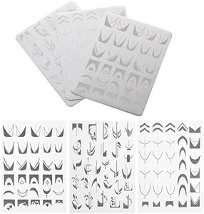 Uonlytech French Line Nails Nail Stamping Plate Nail Stamper Kit Nail Stamping Stencil Decorazione Acciaio Stencil Art Per Le Unghie