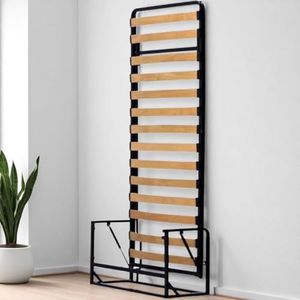 Wallbedking - Murphy Bed - Classic Vertical Wall bed - Fold Up - Space Saving Folding Bed Frame - Pull Down (90cm x 190 cm)