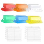 File Folder Tabs, 60 Pcs Hanging File Folder Labels, Filing Tabs and Inserts for School Office, Mixed Color