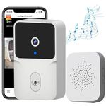 Drumstone 𝐖𝐢𝐭𝐡 𝟏𝟐 𝐘𝐄𝐀𝐑𝐒 𝐖𝐀𝐑𝐑𝐀𝐍𝐓𝐘 Wireless WiFi Video Doorbell Camera with Indoor Chime | Real-Time Two-Way Audio & HD Resolution |Smart Security Doorbell |Ideal Gift for Home Safety