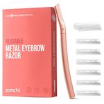 Eyebrow Razor, Face Razors for Women&Men, Eyebrow Trimmer Shaper with Precision Cover,Facial Shaver with 6 Blades (Rose Gold)