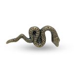 Antique Brass Knobs - Animal Inspired Snake Design - Iron Drawer, Vanity, Wardrobe, Door, Cabinet & Cupboard Knobs, Bronze Knobs for Dressers, Chests, Children’s Bedrooms - Handcrafted