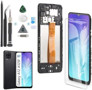 RongZy para Samsung Galaxy A12/A125F Reemplazo de Pantalla Táctil LCD + Compatible con Samsung Galaxy A12 el Kit de Herramientas de la Pantalla de Montaje del Teléfono