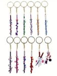 FSRONGXI Anime Keychains, 12Pcs Acrylic Anime Keychain, 9Pcs Metal Katana Key chain, Rengoku Sword Keychain Merch Set, 12pcs Acrylic-a, Small