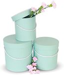 [USA-SALES] Premium Quality Round Flower Box, Gift Boxes for Luxury Flower and Gift Arrangements, Set of 3 pcs (Tiffany)