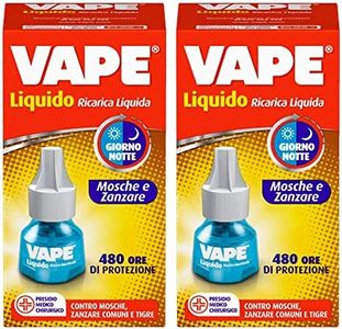 2x Vape Giorno e Notte Ricarica Liquida per Diffusore Elettrico Repellente Antizanzara Efficace Contro Zanzare Comuni e Tigre Presidio Medico Chirurgico - 960h di Protezione