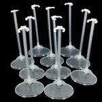 Qlychee 10pcs Transparent Doll Stand Support for Dolls Mini Display Holder