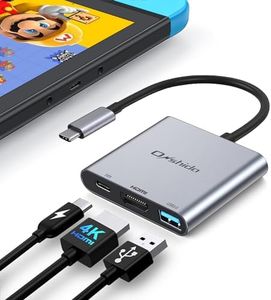 Onshida Switch Docking Station pour Nintendo Switch, Adaptateur USB C vers HDMI 4K, 3 en 1 USB C HUB avec USB A 3.0 et Charge PD 100 W pour MacBook Pro/Air, iPad, Samsung Dex