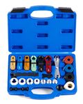 Orion Motor Tech Master Quick Disconnect Tool Set, 25pc Line Disconnect Tool Kit for A/C Fuel & Transmission Systems, Fuel Line Disconnect Tools for Mechanics Compatible with Ford Chevy GM More, Blue