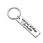 Christian Faith Gifs Keychain for Friends Inspirational Birthday Graduation Xmas Gifs with All Things are Possible Godmother Encouragement Religious First Communion Baptism Gifs for Women Men