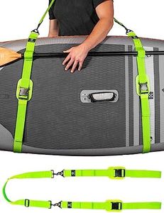 Gradient Fitness Kayak Paddle Board Carrier (Green)/Surfboard Straps for Shoulder | Hands-Free Carrying Straps for Paddleboards with Padded Shoulder Sling, Paddle Board Accessories for Women and Men