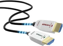 FeizLink 4K Fiber Optic HDMI Cable - 50ft, 18Gbps HDR10 HDCP2.3 3D Slim Flexible HDMI 2.0 Cable for HDTV, TV Box, Gaming Box, 4K Projector