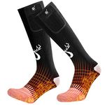 SNOW DEER Electric Heated Socks - Upgraded Men Women Powered Rechargeable Battery Heat Socks,Cold Weather Hunting Fishing Motorcycle Skiing Warm Winter Socks