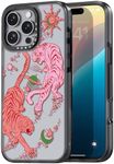 Rosarnnah Compatible for iPhone 16 Pro case Cute - Durable Shockproof 6.6 ft Drop Impact Phone Case - Black Funny Tiger Design for iPhone 16 Pro 6.3"