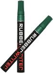 AUTOMOTIVATED ColorLugs RubberWriter Paint Pen for Car Tires | Oil-Based Marker for Tire Lettering | Waterproof Ink | Fast Drying | Medium Size Tip | Apply at Home | Color: Green | Pack of 2 Pens