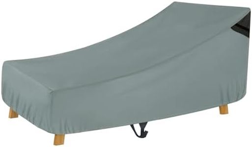 JUSTHUNDER Chaise Lounge Cover Waterproof Outdoor - 420D Lounge Chair Cover with Heavy Duty Material, Gray Patio Chaise Lounge Cover Waterproof for Outdoor Protect 84L x 32W x 32H in Patio Chair Cover