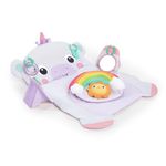 Bright Starts Tummy Time Prop & Play Baby Activity Mat with Support Pillow & Taggies - Unicorn 36 x 32.5 in., Age Newborn+