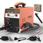 SONNLER 160A MIG Welder, 3 in1 Flux Core MIG/Stick/Lift TIG Welding Machine, 110/220V Gasless Portable IGBT Inverter Welder with Synergy, Equipment with Welding Gun and 2lb Welding Wire