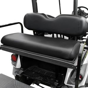 PZWLI Golf Cart RS Seat Covers for Regular Seat Cushion Aftermarket Back Seat Kit, No Staples Required,Smooth and Simple Style,Golf Cart Vinyl Replacement Seat Cover,(Black)