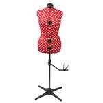 Sewing Online Adjustable Dressmakers Dummy, in Red Polka Dot with Hem Marker, Dress Form Sizes 10 to 16 - Pin, Measure, Fit and Display your Clothes on this Tailors Dummy - SW5917A