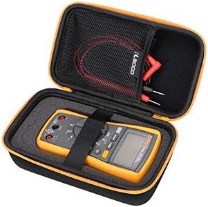 RLSOCO Carrying case for Fluke 117/115/116/114/113/177/178/179/233 Digital Multimeter & Works with Fluke 101/106/107/ F15B+F17B+F18B+ (with DIY Foam)(Yellow Zip)