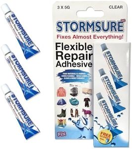 Stormsure Flexible Repair Adhesive: 3 x 5g Clear Glue - Highly Durable, Waterproof Glue for All Repairs